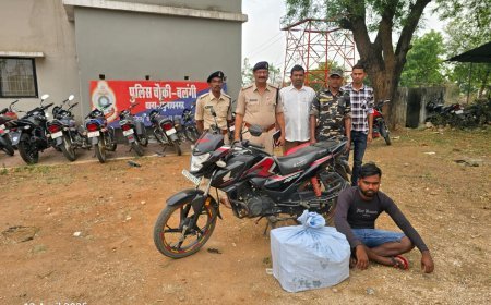मोटरसाइकिल में शराब छिपाकर ला रहा था तस्कर, 34 लीटर अंग्रेजी शराब के साथ पकड़ा गया आरोपी तुंगवा बेरियर पर बलंगी पुलिस की कार्रवाई, 55 हजार की बाइक भी जब्त