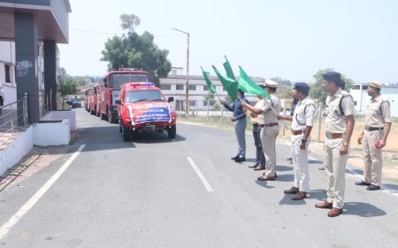 अग्निशमन सेवा सप्ताह का शुभारंभ आज से,कलेक्टर ने हरी झंडी दिखाकर जागरूकता रैली को कलेक्ट्रेट से किया रवाना