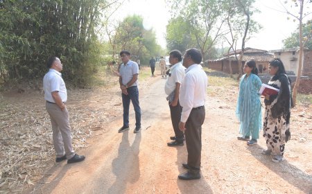 जलसंकट की समस्या का जायजा लेने बकनाकला ग्राम पहुंचे कलेक्टर, आमजनों से की चर्चा