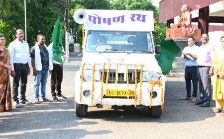 अपर कलेक्टर ने हरी झंडी दिखाकर पोषण रथ को किया रवाना गांव-गांव पहुंचकर गर्भवती, शिशुवती व बच्चों के बेहतर स्वास्थ्य के लिए करेगा जागरूकता