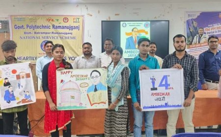 पॉलिटेक्निक कॉलेज में डॉ. भीमराव अम्बेडकर की जयंती पर किया गया कार्यक्रम का आयोजन