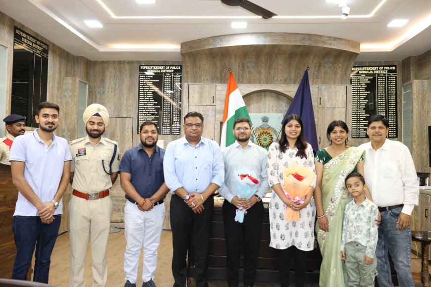 यूपीएससी स्टार्स का अम्बिकापुर में भव्य सम्मान, एसएसपी ने केशव और शची को बताया ‘प्रेरणा का प्रतीक’