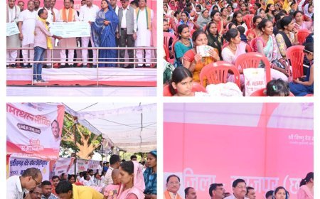 आम बगीचे के बीच सुशासन तिहार का रंग: सीएम श्री विष्णु देव साय ने 48 करोड़ की विकास सौगात दी, कैबिनेट मंत्री श्रीमती लक्ष्मी राजवाड़े संग ग्रामीणों से किया सीधा संवाद