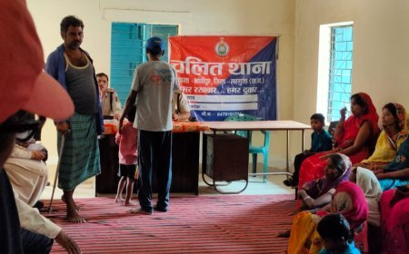 ग्राम थोर में मणिपुर पुलिस का चलित थाना: नए कानून, साइबर अपराध और यातायात नियमों पर जागरूकता
