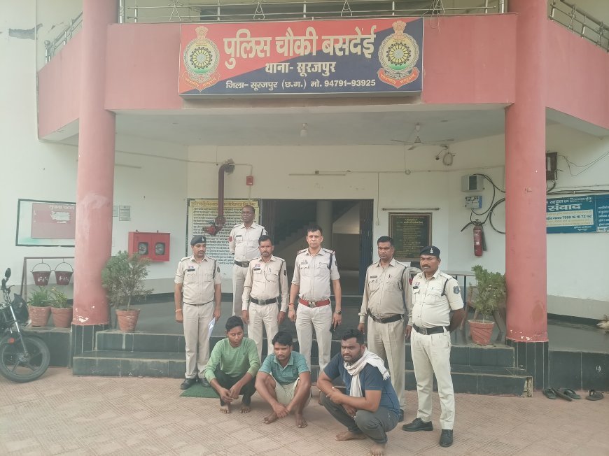बसदेई पुलिस की बड़ी कार्रवाई: करीब 5 लाख की मवेशियों संग तीन तस्कर गिरफ्तार, एक फरार