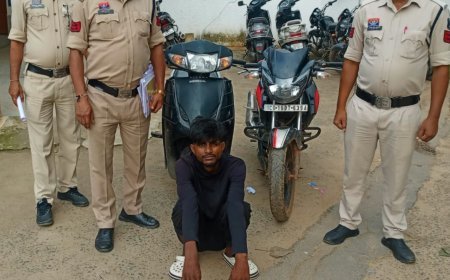 दोपहिया वाहन चोरी का खुलासा, गांधीनगर पुलिस ने आरोपी को दबोचा, दो वाहन बरामद