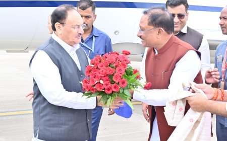 केंद्रीय मंत्री जेपी नड्डा का अम्बिकापुर में भव्य स्वागत, मैनपाट में भाजपा के चिंतन सह प्रशिक्षण शिविर में होंगे शामिल