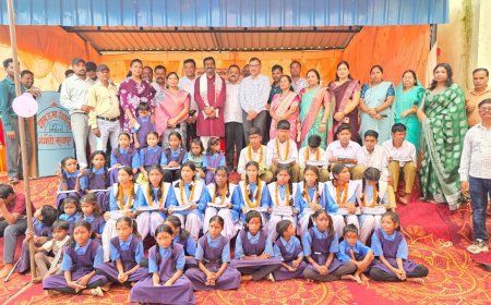 गंगौटी स्कूल में हर्षोल्लास के साथ मना प्रवेश उत्सव, तिलक-माला से नवागत बच्चों का स्वागत, मंत्री प्रतिनिधि ठाकुर प्रसाद राजवाड़े ने की सड़क-समतलीकरण की बड़ी घोषणा