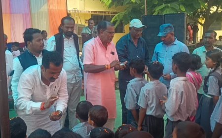 बड़सरा संकुल में धूमधाम से मना शाला प्रवेश उत्सव, 188 नवप्रवेशी विद्यार्थियों का तिलक लगाकर स्वागत, 23 टॉपर सम्मानित