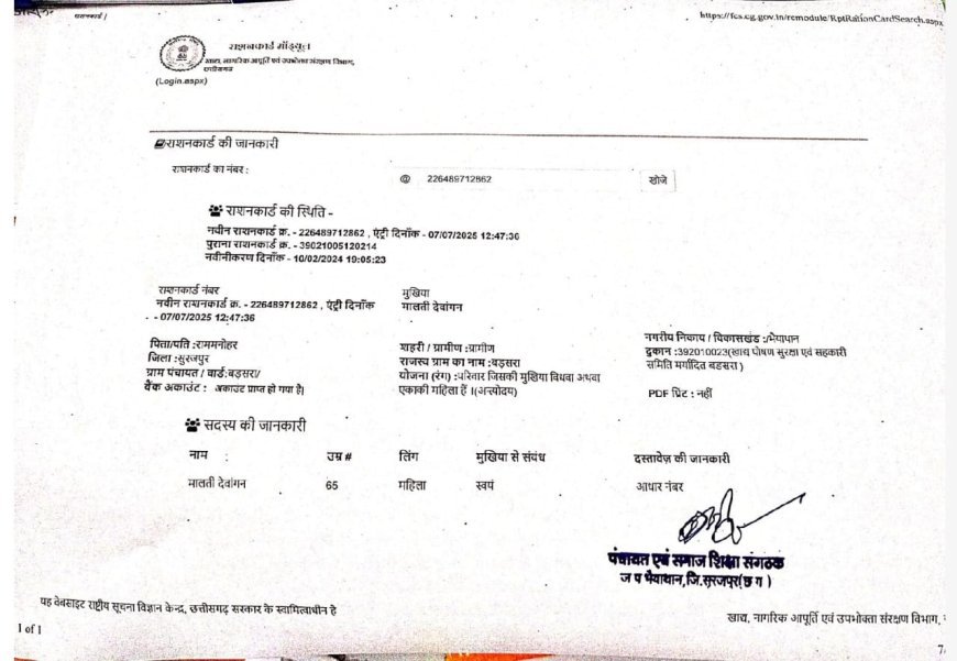 दो साल की भटकन के बाद विधवा मालती को मिला अंत्योदय राशन कार्ड, सुर्खियों ने तोड़ा प्रशासन का सन्नाटा