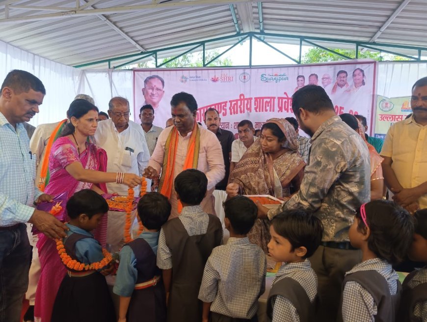 करंजी में शाला प्रवेश उत्सव का शानदार आगाज़, प्रेमनगर विधायक भूलन सिंह मरावी की शौचालय-बाउंड्रीवॉल निर्माण की घोषणा ने बांधा समां