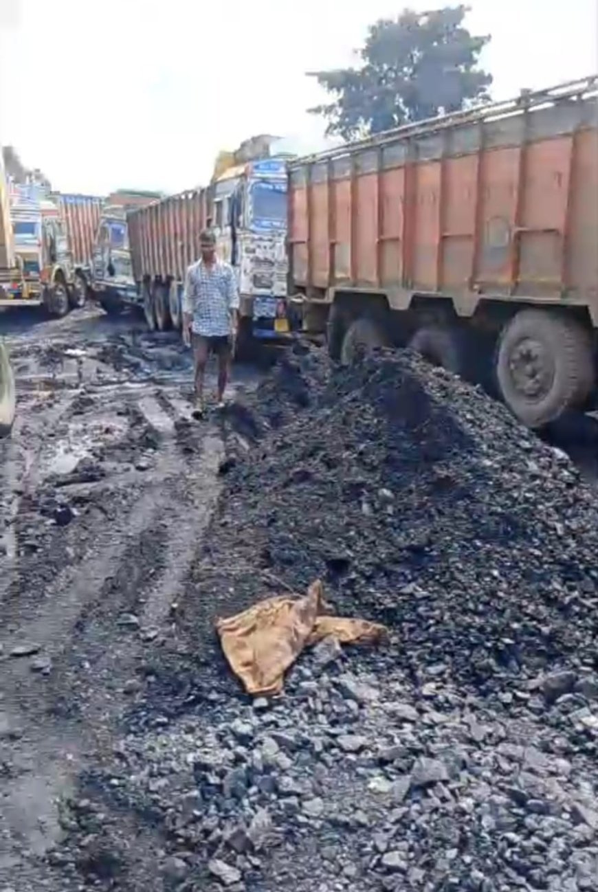 गायत्री खदान में डीजल चोरी का आतंक अवैध पार्किंग से वसूली का खेल सवालों के घेरे में ,खदान की सुरक्षा और वन भूमि पर पार्किंग का धंधा