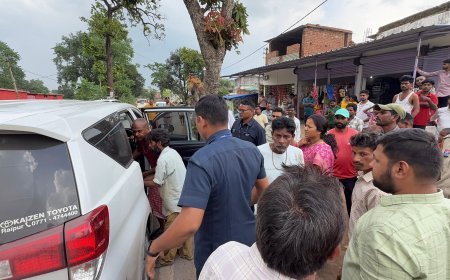 मंत्री श्रीमती लक्ष्मी राजवाड़े की मानवीयता: दुर्घटना पीड़ित को बचाने रुका काफिला, अपने वाहन से पहुंचाया अस्पताल