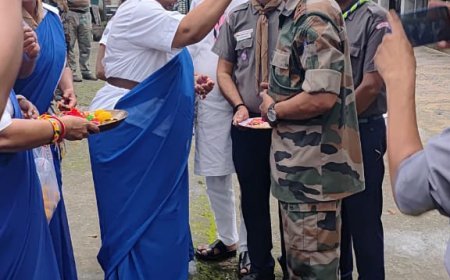 सीमा के रक्षकों संग बंधा भाईचारे का धागा, विश्रामपुर त्रिपुरा रेजिमेंट में रक्षाबंधन उत्सव