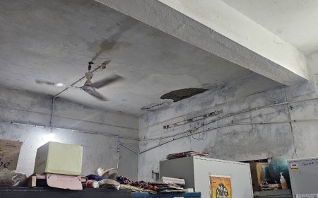 भैयाथान बीईओ कार्यालय में हादसा: जर्जर छत का प्लास्टर गिरा, महिला कर्मचारी घायल
