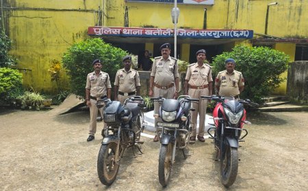 करीब 3 लाख की चोरी हुई तीन मोटरसाइकिल बरामद ,चोरों की तलाश में जुटी पुलिस टीम