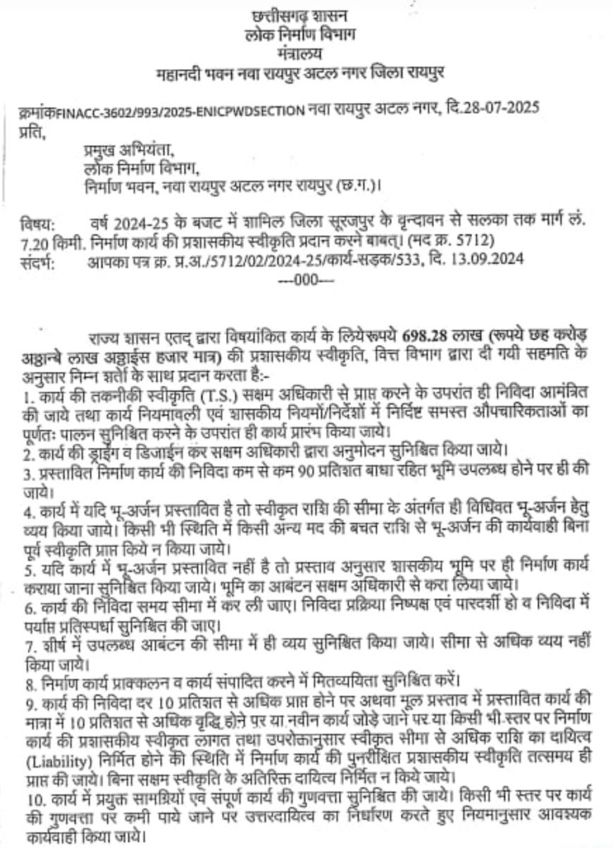 प्रेमनगर विधानसभा में विकास की नई इबारत: विधायक भूलन सिंह मरावी के प्रयासों से वृंदावन-सलका सड़क को मिली स्वीकृति