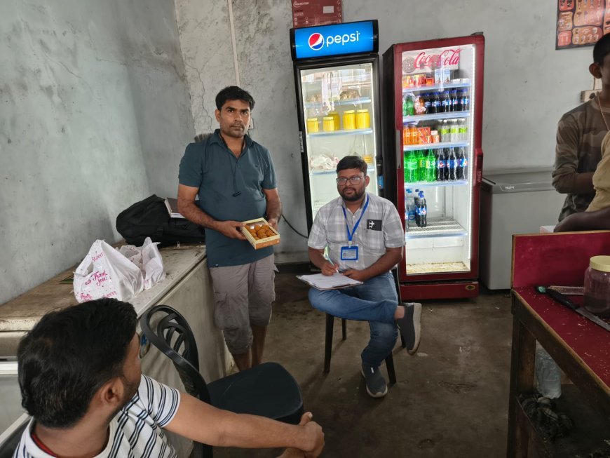 त्योहारों में मिलावट पर प्रशासन की सख्ती: खाद्य सामग्री की गुणवत्ता जांच तेज, दुकानों में साफ-सफाई और शुद्धता के निर्देश,औचक निरीक्षण में मिलावटी मिठाई पर कार्रवाई