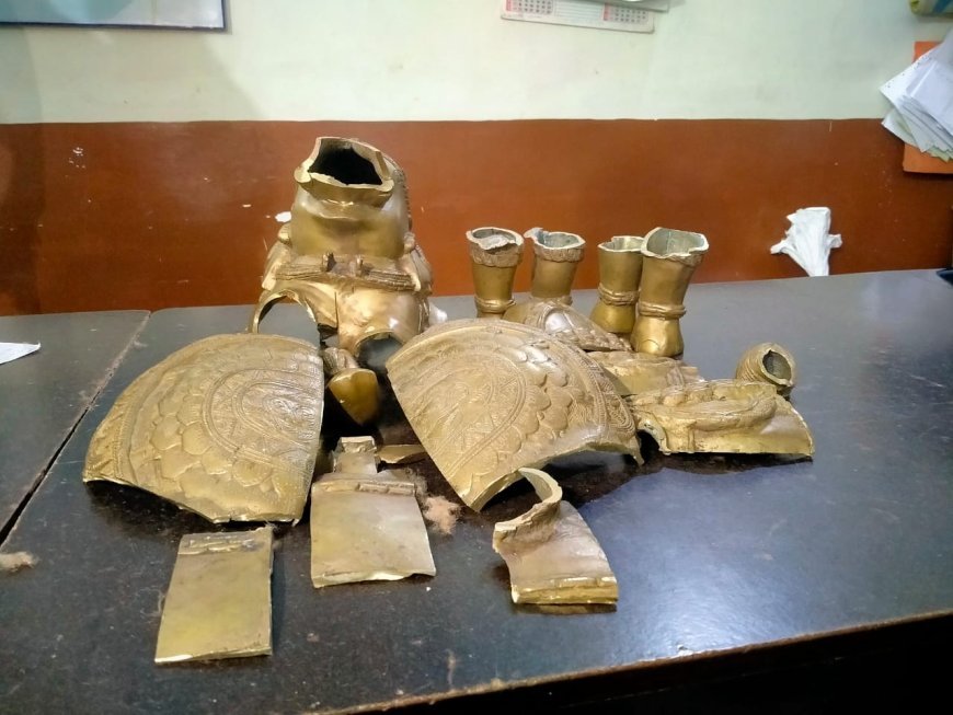 सरगुजा पैलेस चोरी कांड का खुलासा, चार आरोपी गिरफ्तार, नशीले इंजेक्शन के लिए काटी मूर्ति