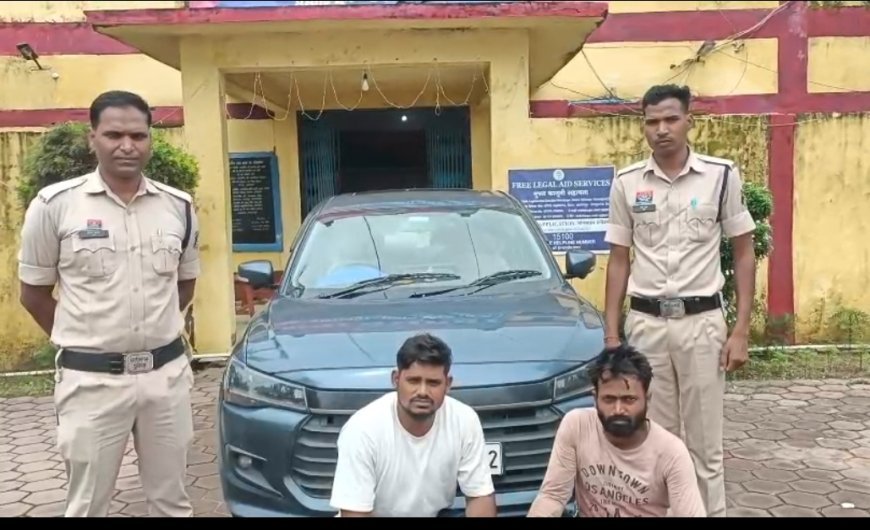 फिरौती के लिए अपहरण, दो आरोपी गिरफ्तार, स्विफ्ट डिजायर कार और मोबाइल जप्त