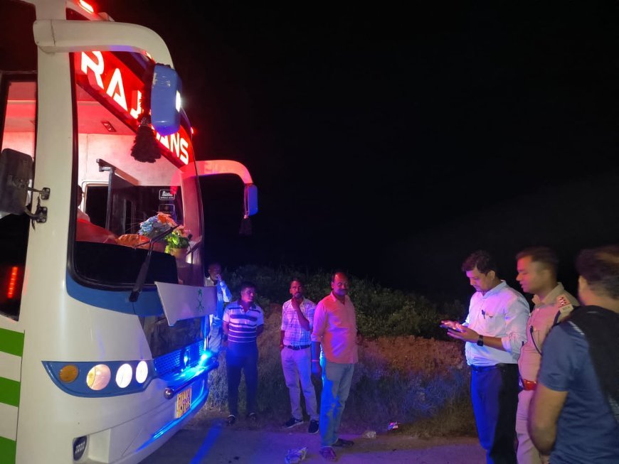 सेमरसोत-प्रतापपुर मार्ग पर 15 ट्रकों पर नो-एंट्री का चालान, 49,200 का जुर्माना वसूला