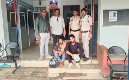 बॉडी रिपेयर शॉप से चोरी का खुलासा: 2 आरोपी गिरफ्तार, करीब 42,000 की सामाग्री बरामद
