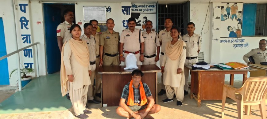 पुलिस की नशे पर लगातार प्रहार, करीब 60 हजार का गांजा बरामद, एक गिरफ्तार