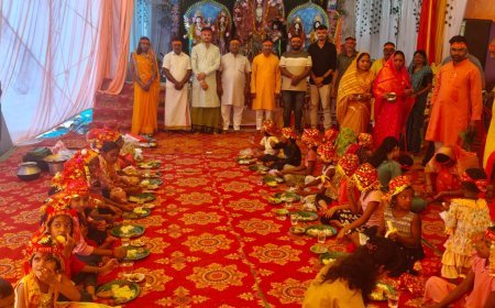 9 दिनों की भक्ति से सराबोर दुर्गा पूजा: आज कन्या भोज-भंडारा, कल विशाल रावण दहन की धूम