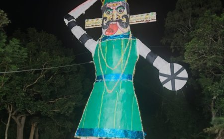 85 फीट के रावण दहन के लिए गूंजा जय श्री राम का उद्घोष, बुराई पर अच्छाई की जीत का उत्सव
