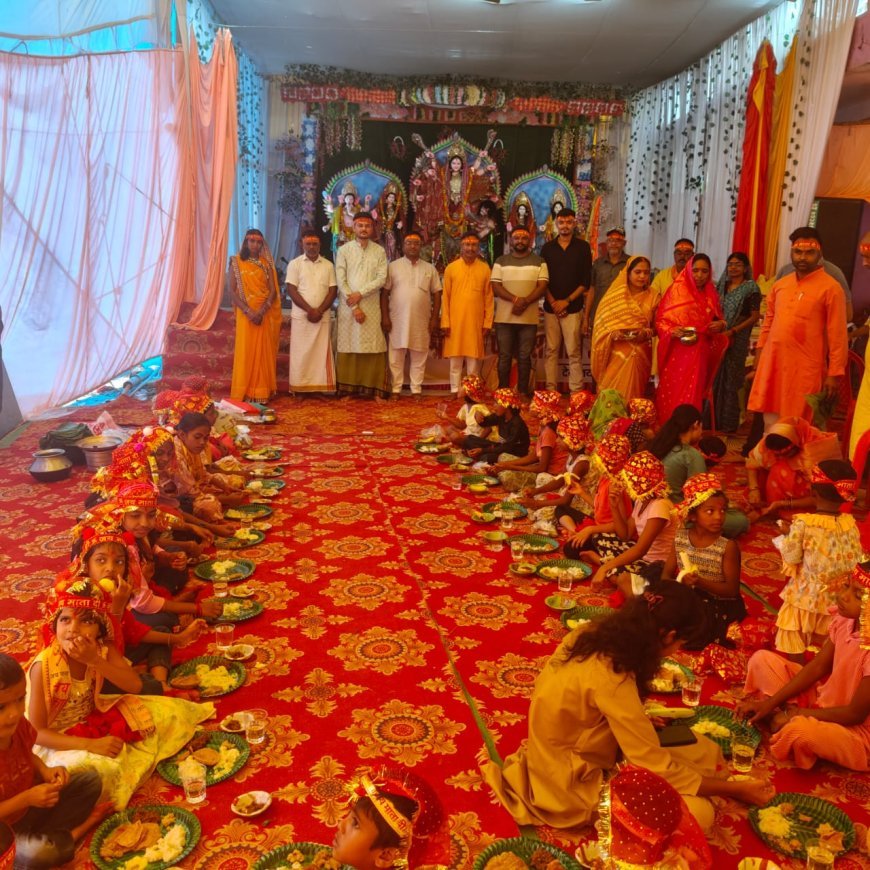 9 दिनों की भक्ति से सराबोर दुर्गा पूजा: आज कन्या भोज-भंडारा, कल विशाल रावण दहन की धूम