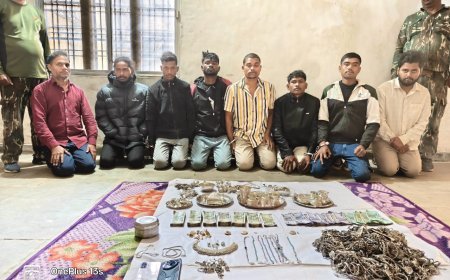 7 दिन में ‘गोल्डन गैंग’ पर पुलिस का शिकंजा: धनंजय ज्वेलर्स में 50 लाख की चोरी का खुलासा, 8 गिरफ्तार – 234 ग्राम सोना, 12 किलो चांदी, 3.5 लाख नकद बरामद