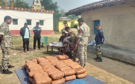 117 किलो गांजा लदा ट्रैक्टर पकड़ा, बिहार का तस्कर धराया करीब 23 लाख का माल जब्त