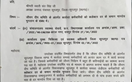 जेडीएस/डीएमएफ कर्मियों की वेतन वृद्धि की मांग तेज जनपद अध्यक्ष से मिला आश्वासन, अधिकारियों की चुप्पी से कर्मचारियों में नाराजगी