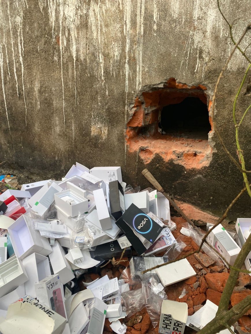 करीब 25 लाख के मोबाइल चोरी, दीवार में छेद कर चोरों ने दिया वारदात को अंजाम