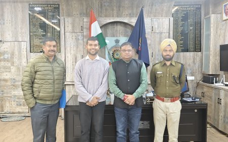 एनडीए प्रशिक्षण पूर्ण कर लौटे कृतश मिश्रा, एसएसपी–एएसपी ने दी बधाई, उज्ज्वल भविष्य का दिया मंत्र