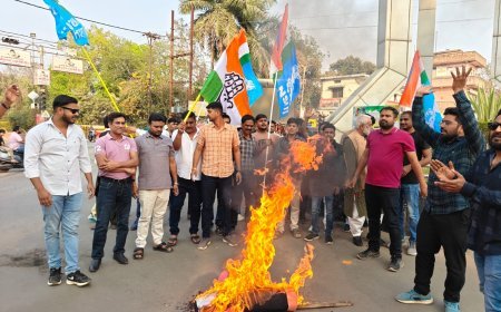 गैस सिलेंडर महंगा होने पर कांग्रेस का प्रदर्शन, पीएम का पुतला फूंका; पुलिस से हुई झूमाझटकी