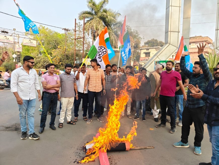 गैस सिलेंडर महंगा होने पर कांग्रेस का प्रदर्शन, पीएम का पुतला फूंका; पुलिस से हुई झूमाझटकी