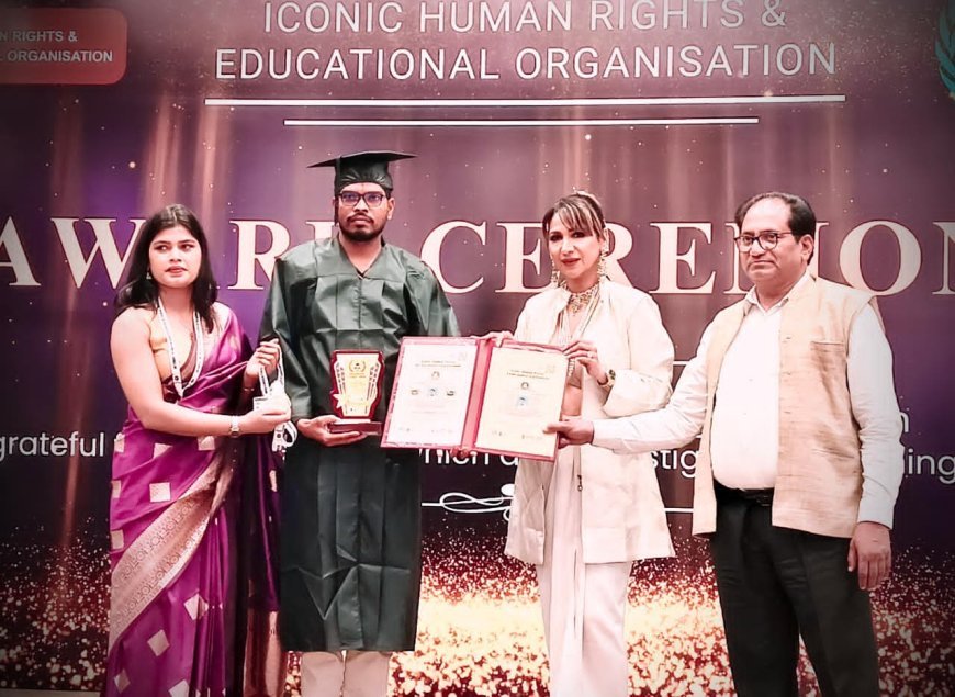 दिल्ली में गूंजा सूरजपुर का नाम: निलेश साहू को मिली डॉक्टरेट की मानद उपाधि