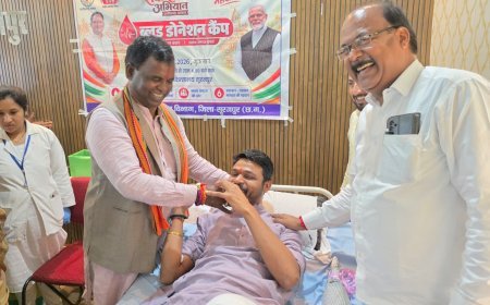 रक्त की हर बूंद बनी जीवन की उम्मीद, सेवा संकल्प के साथ भाजयुमो ने लगाया रक्तदान शिविर