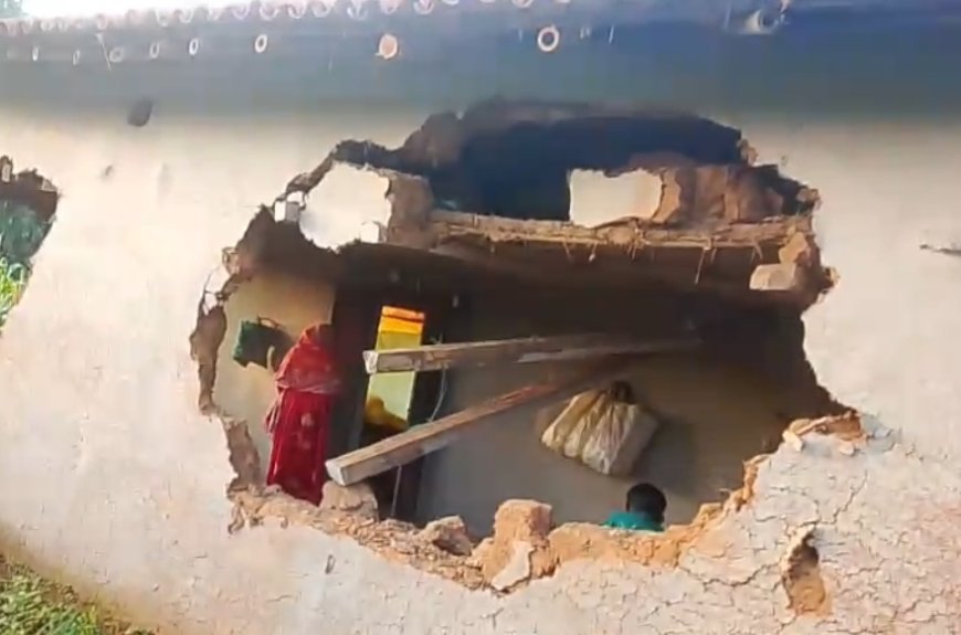 मयूरधक्की में हाथी का खौफ, दो घरों को नुकसान; ग्रामीणों ने वन विभाग की कार्यप्रणाली पर उठाए सवाल