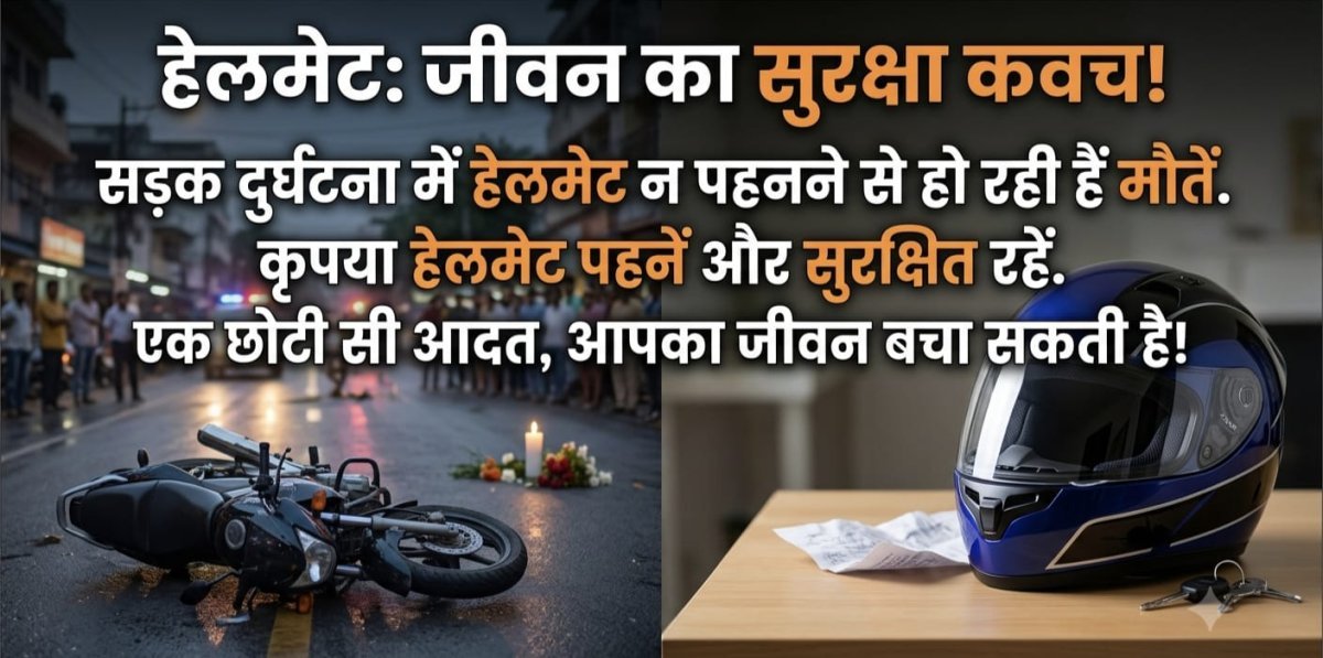 हेलमेट नहीं पहनने की लापरवाही पड़ रही भारी, उजड़ रहे परिवारों के चिराग